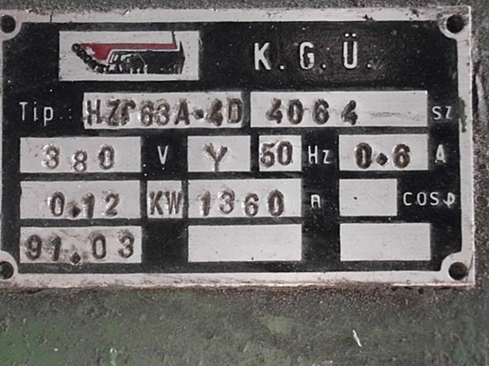 Villanymotor talpas 0,12kw KGÜ *18 - 2. kép