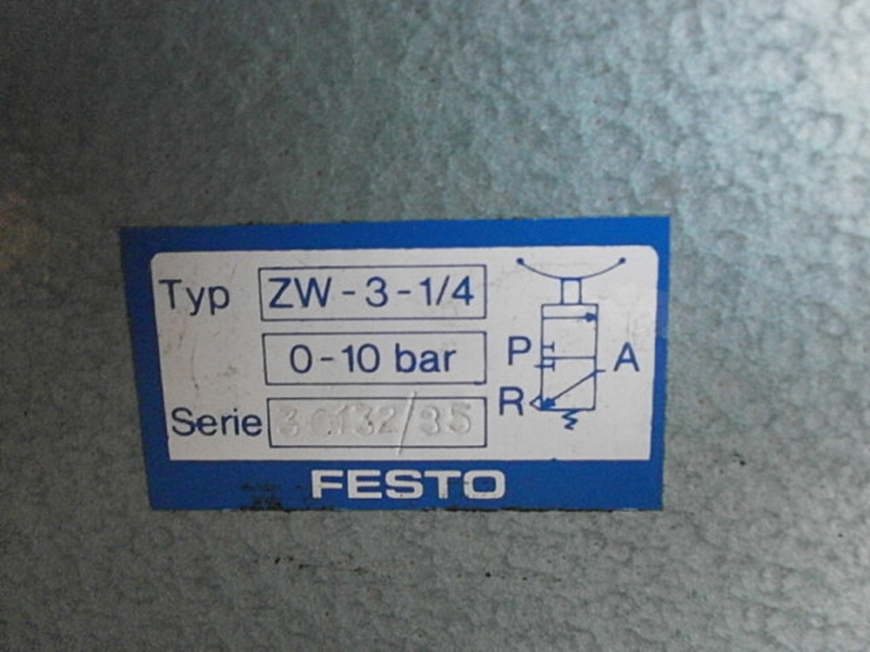 Kétkaros kézi szelep rugóvisszatérítéses Festo - 3. kép