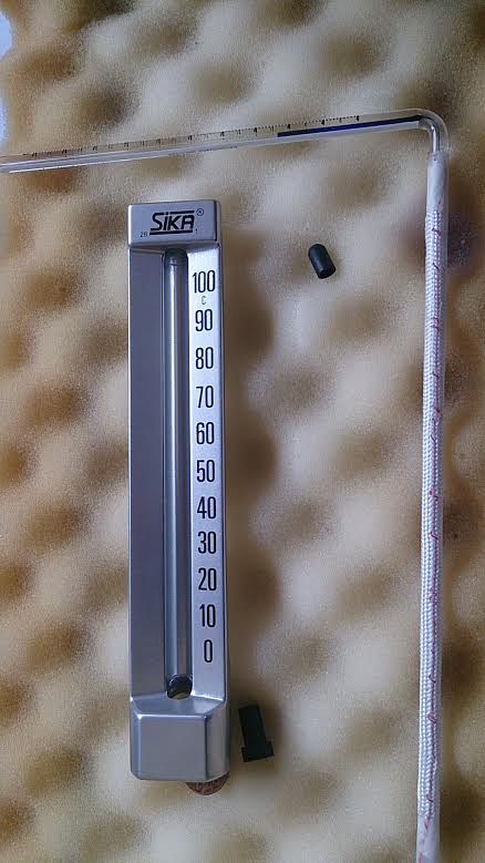 Ipari üveg hőmérő aluminium házzal Sika
