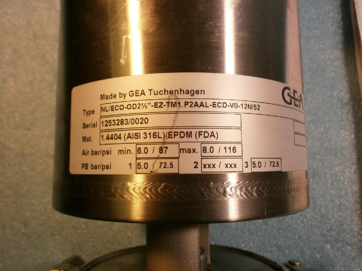 Pneumatikus saválló ülékesszelep vezérlőegységgel GEA - 2. kép