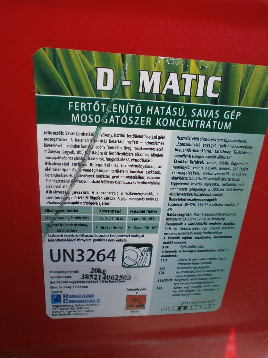 Fertőtlenítő hatású savas mosogatószer koncentrátum - 2. kép