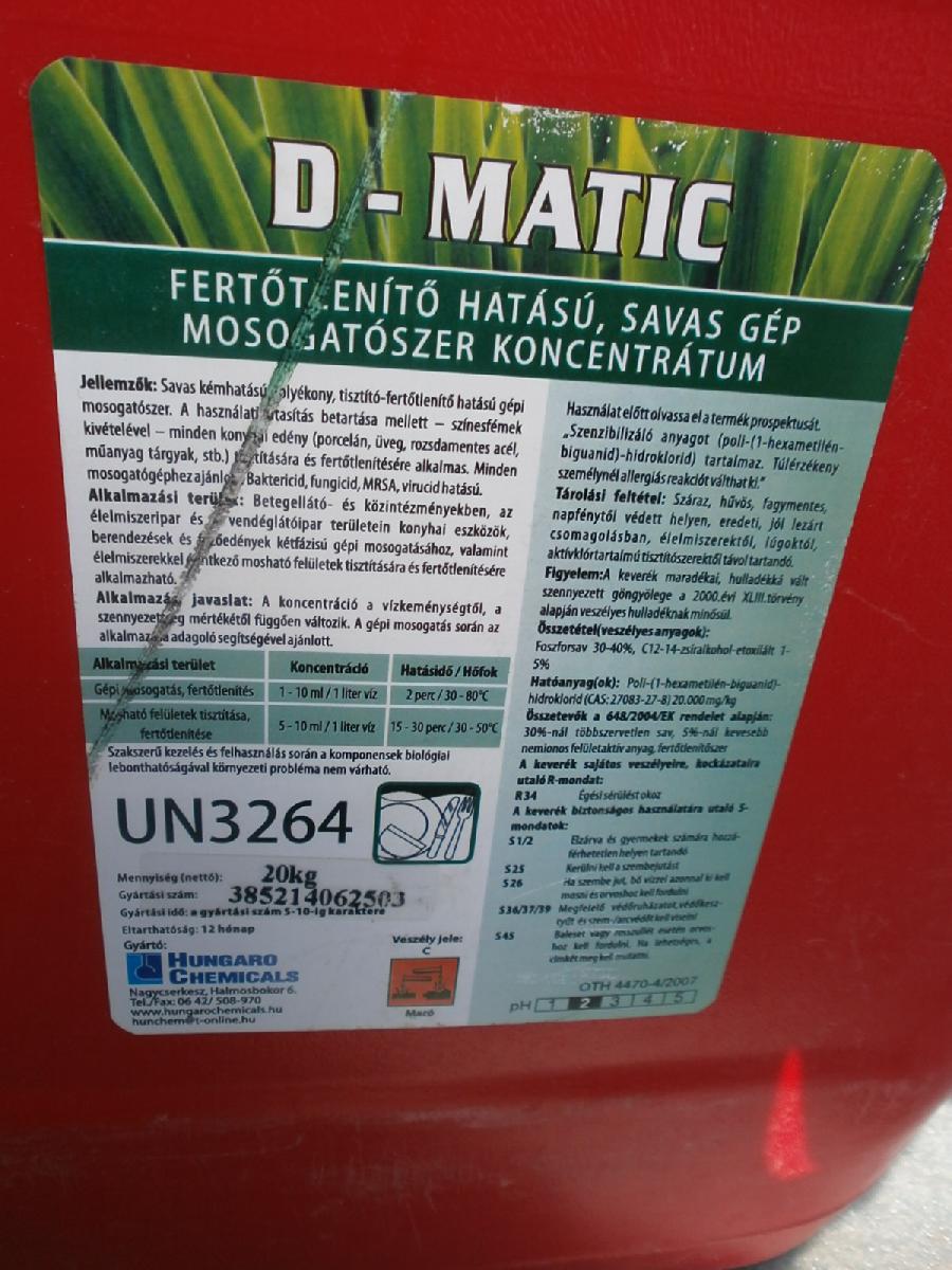 Fertőtlenítő hatású savas mosogatószer koncentrátum - 3. kép
