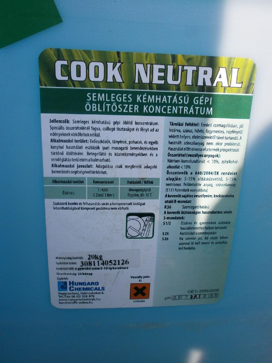 Semleges kémhatású gép öblítőszer koncentrátum - 2. kép