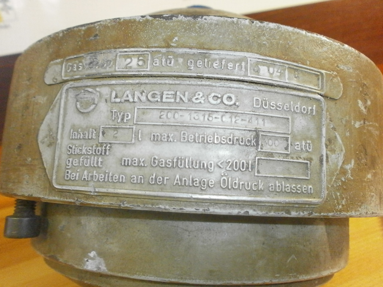 Hidroakkumulátor Langen & Co 100 bár - 2. kép