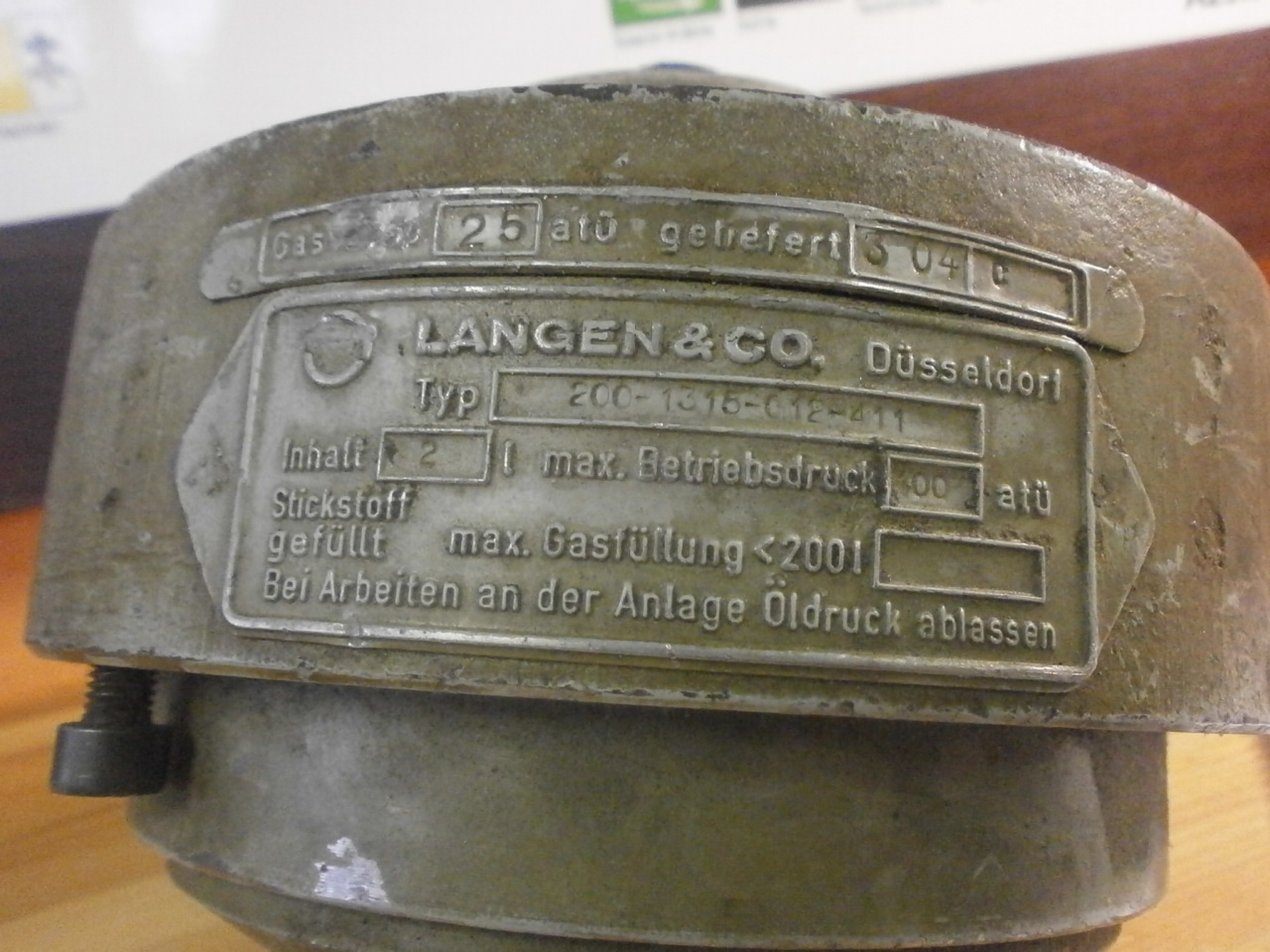 Hidroakkumulátor Langen & Co 100 bár - 3. kép