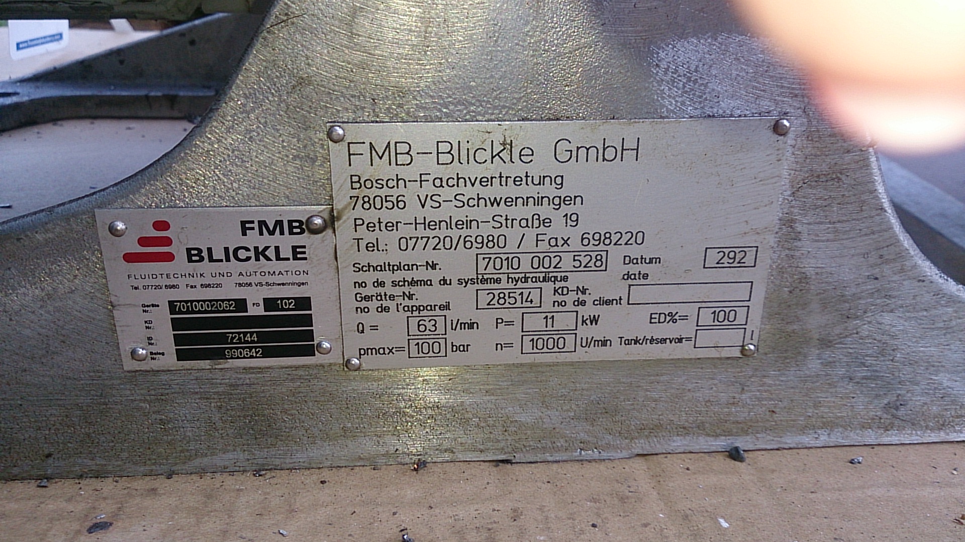 Hidraulikaszivattyú villanymotorral 11kw Moog - 2. kép