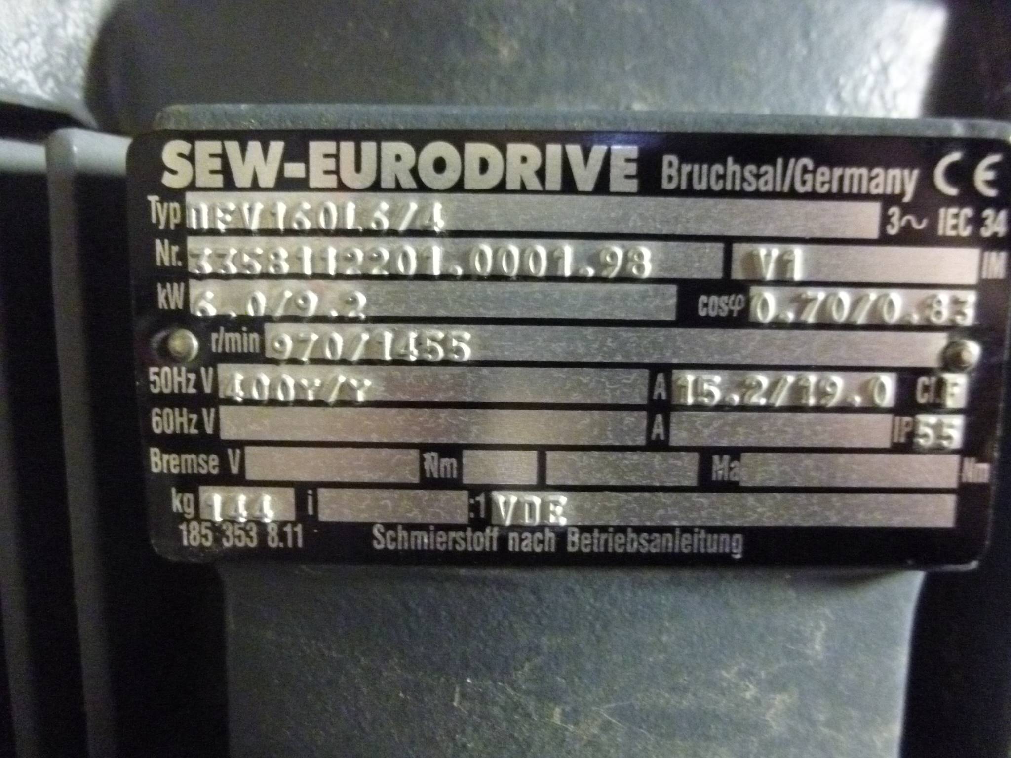 Villanymotor dahlander kétfordulatú peremes 6,0 / 9,2 kw - 2. kép