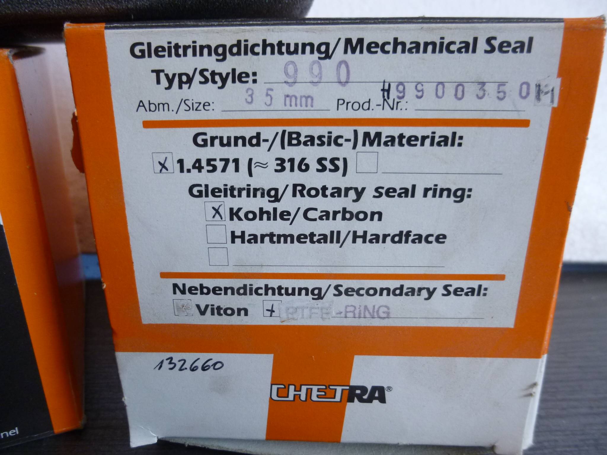 Mechanikus tömítés készlet új Chetra - 3. kép