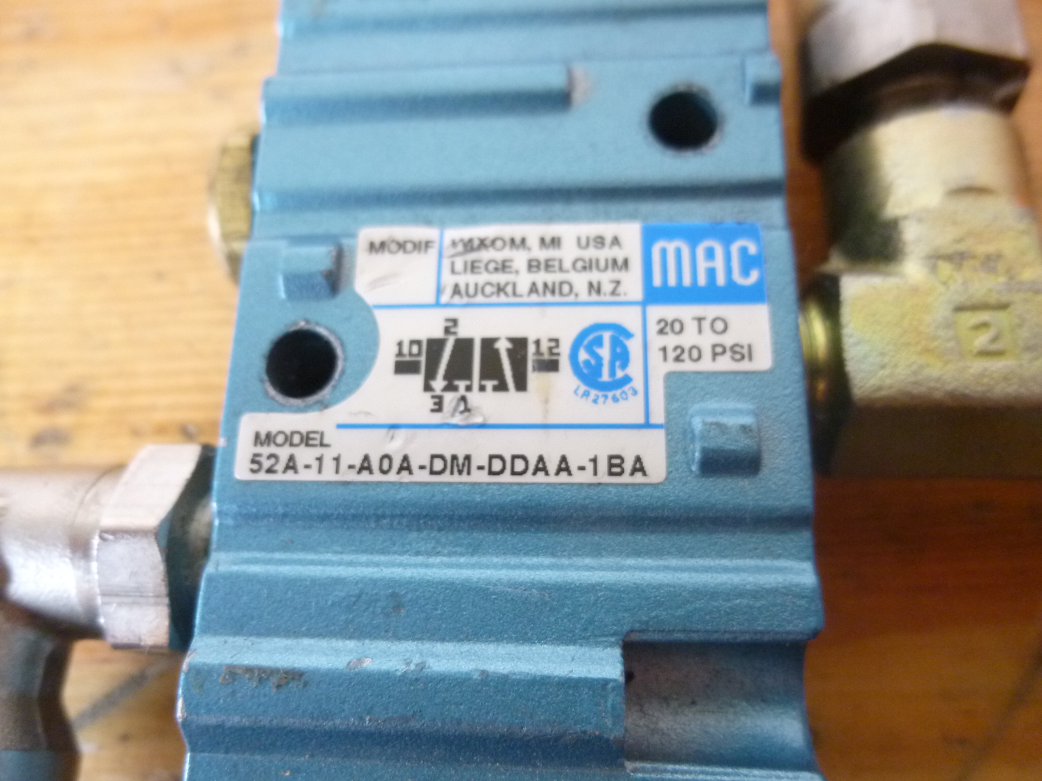 Pneumatikus mágnesszelep 3/2 MAC - 3. kép