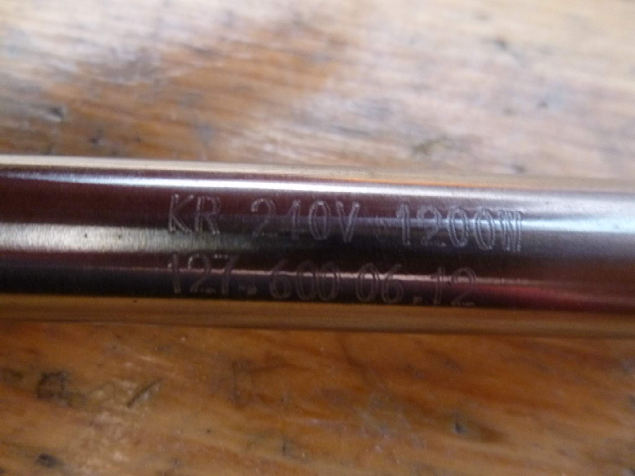 Fűtőpatron fűtőszál fűtőbetét 1200W - 2. kép