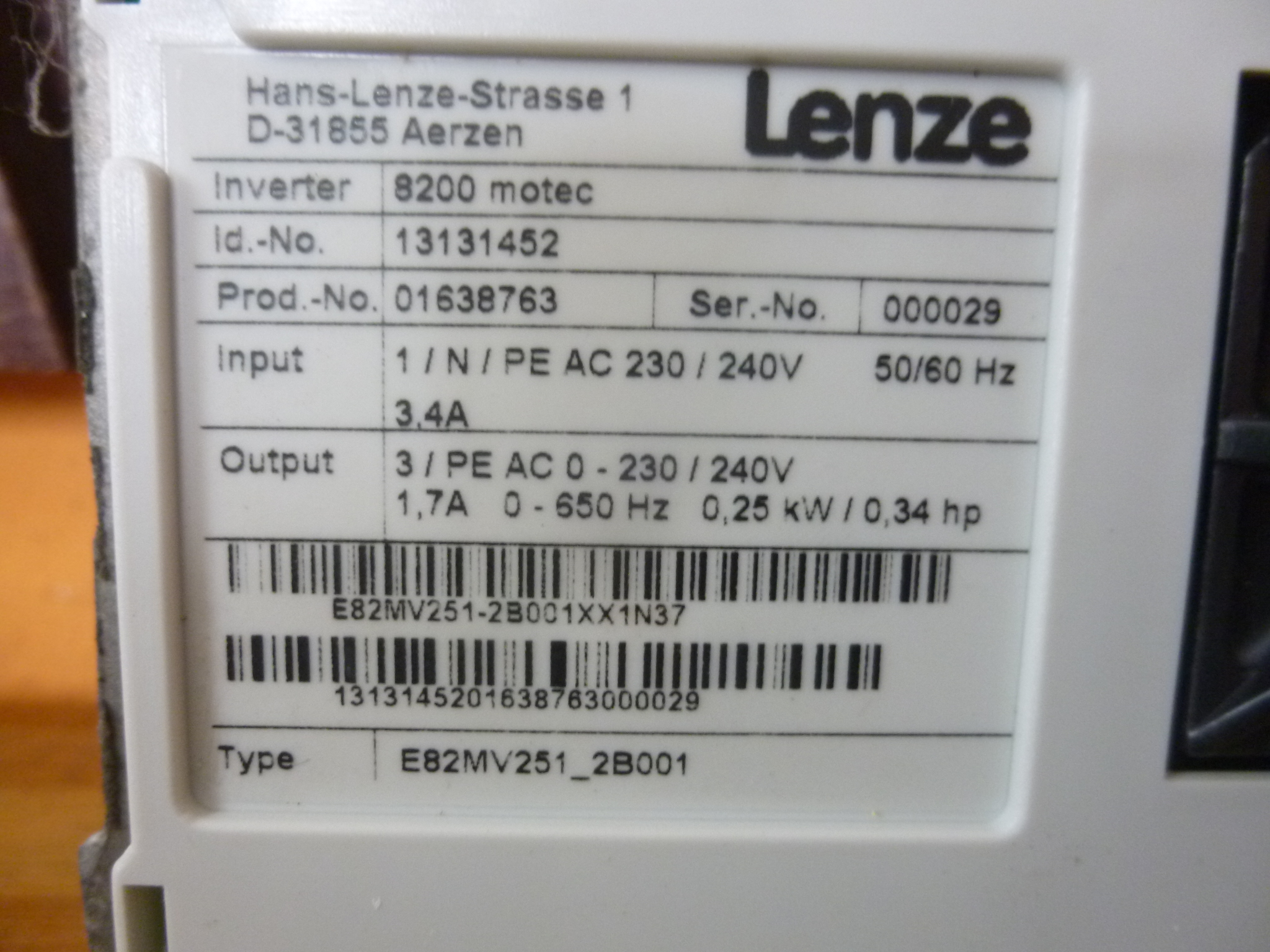 Frekvenciaváltó 0,25kw - 4. kép