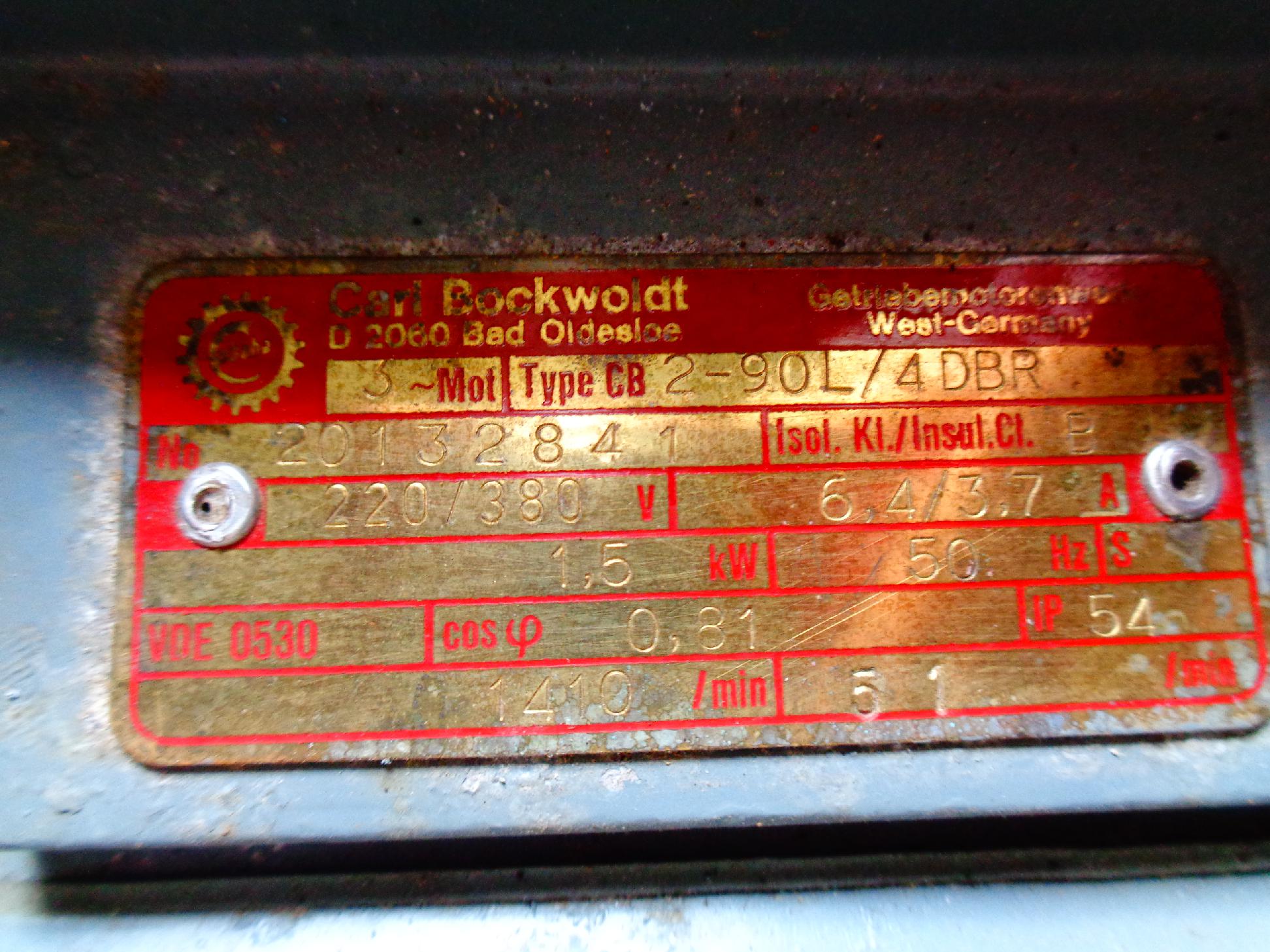 Hajtóműves villanymotor fékes 1,5kw - 6. kép