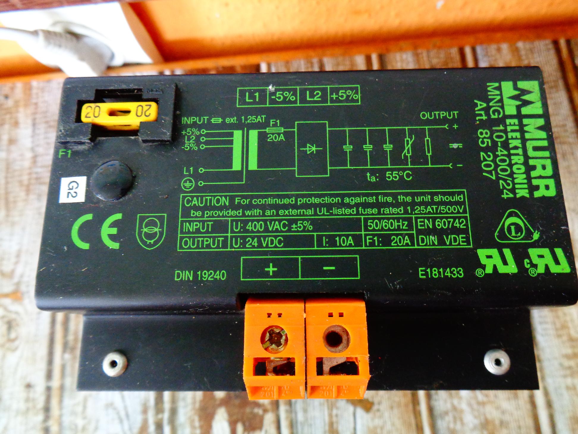 Transzformátor trafó 24Vdc 240W Murr Elektronik - 5. kép