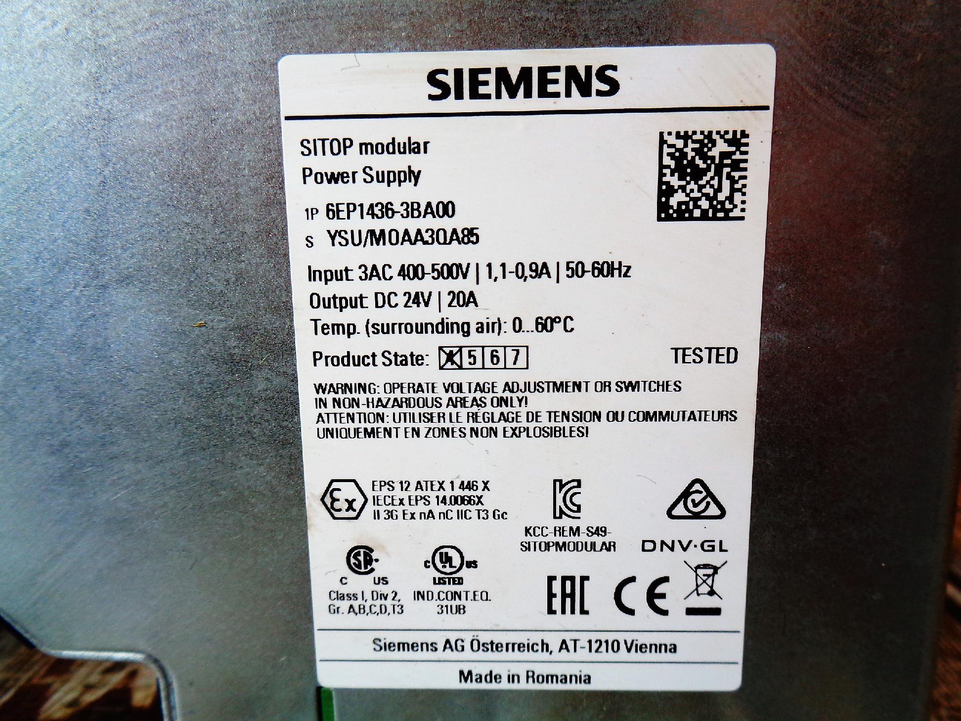 Tápegység Siemens Sitop 24Vdc 480W - 6. kép