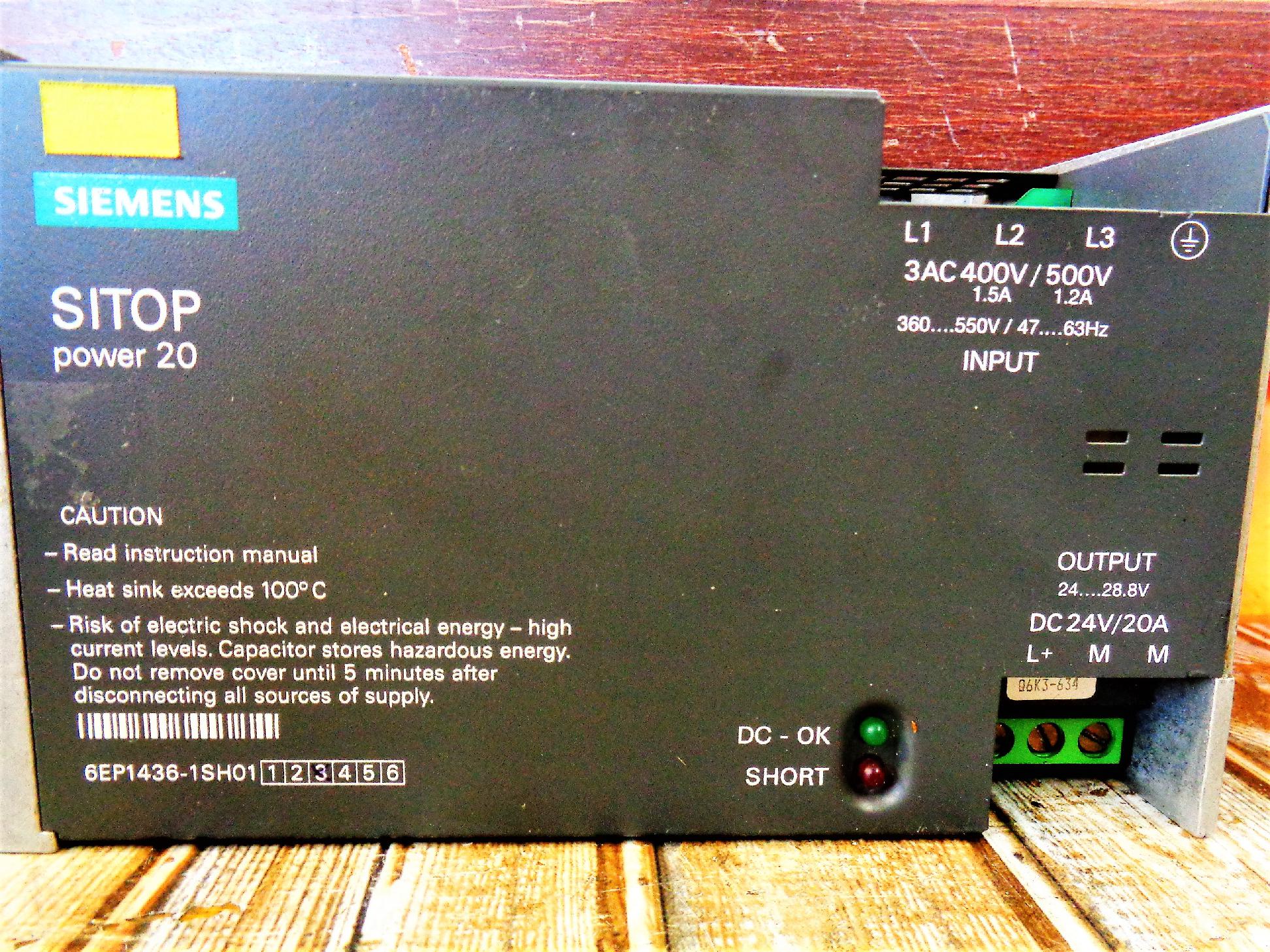 Tápegység Siemens Sitop 24Vdc 480W - 6. kép