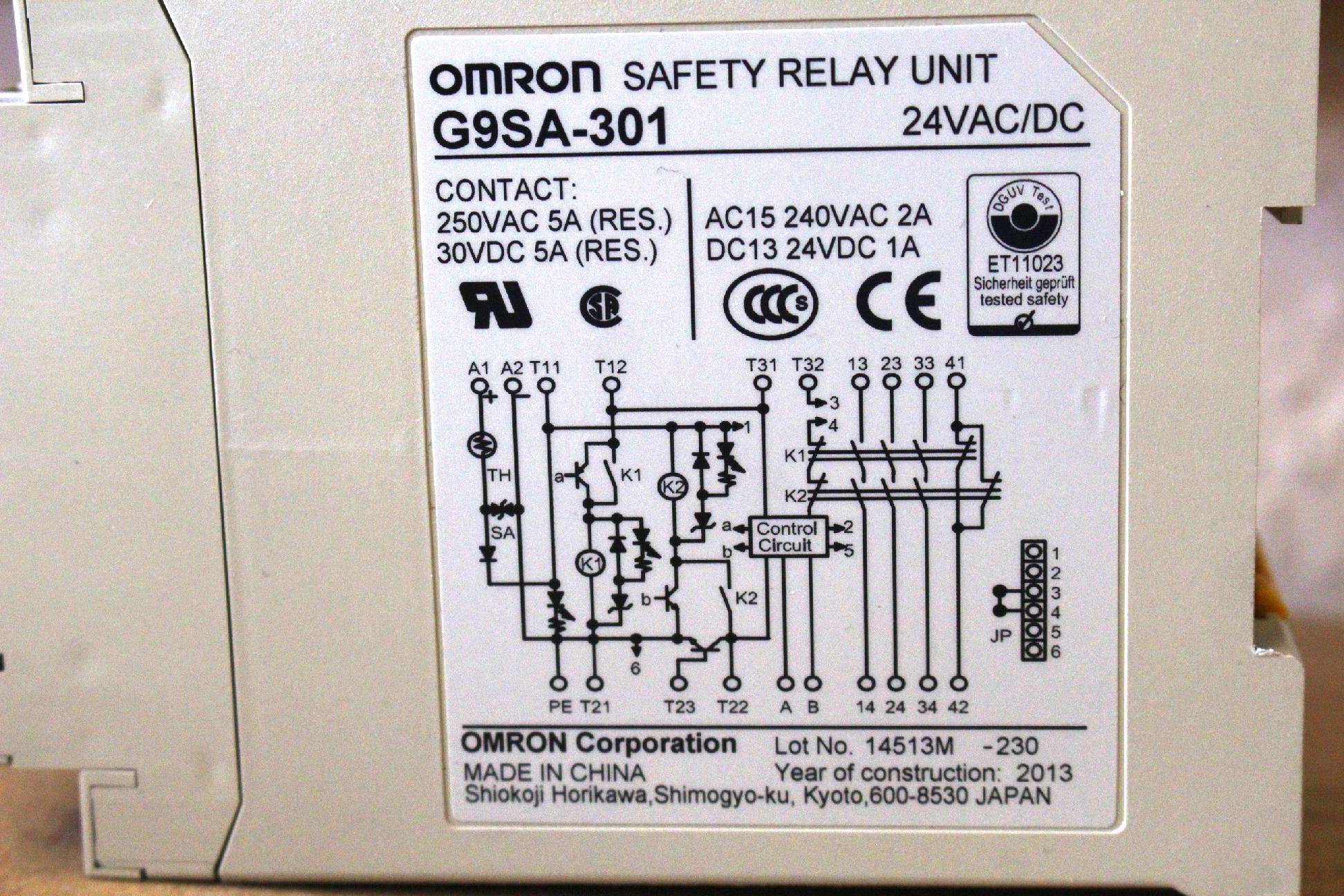 Biztonsági relé 1,2 csatonás Omron - 5. kép
