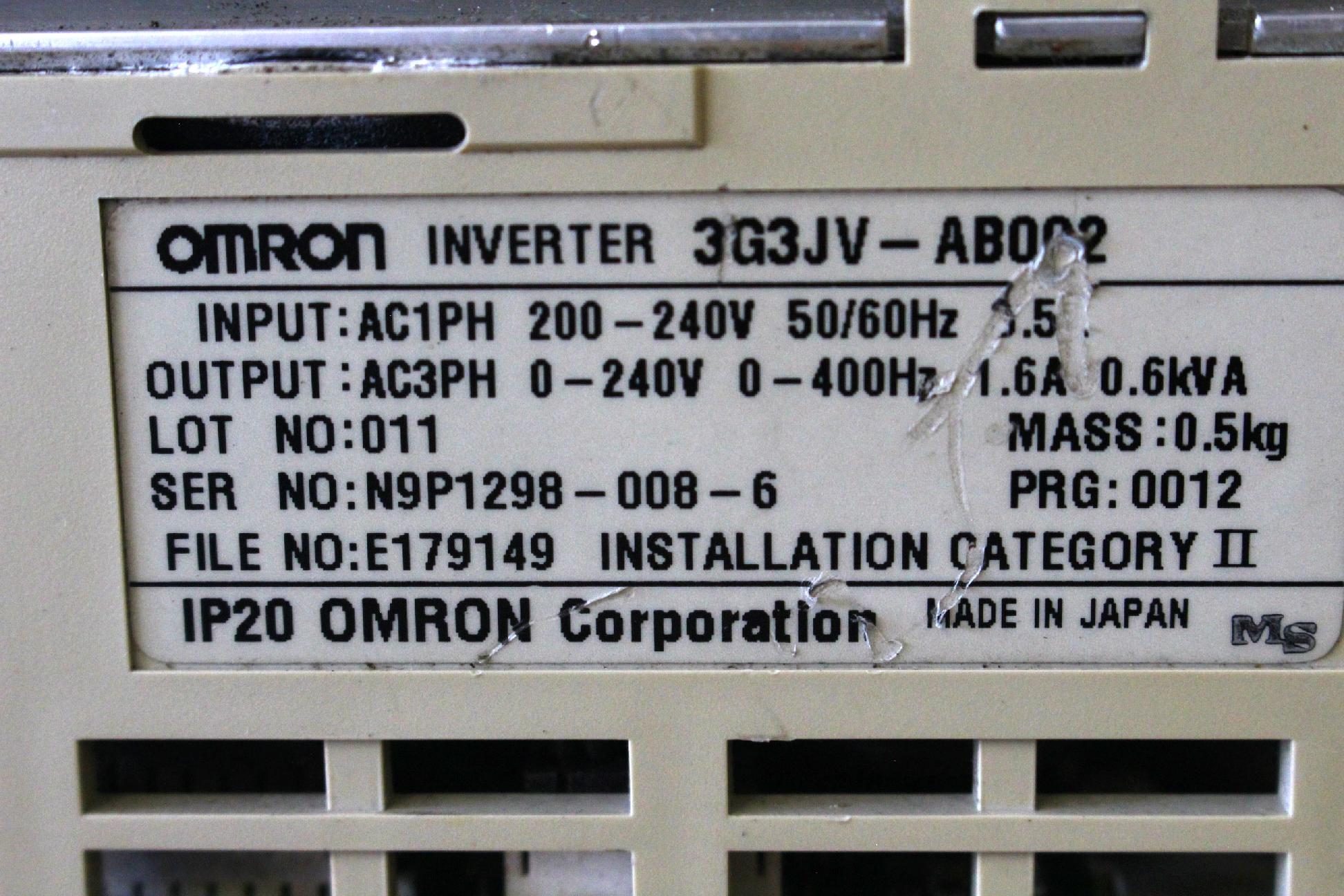 Frekvenciaváltó inverter 0,25kw Omron Yaskawa - 5. kép