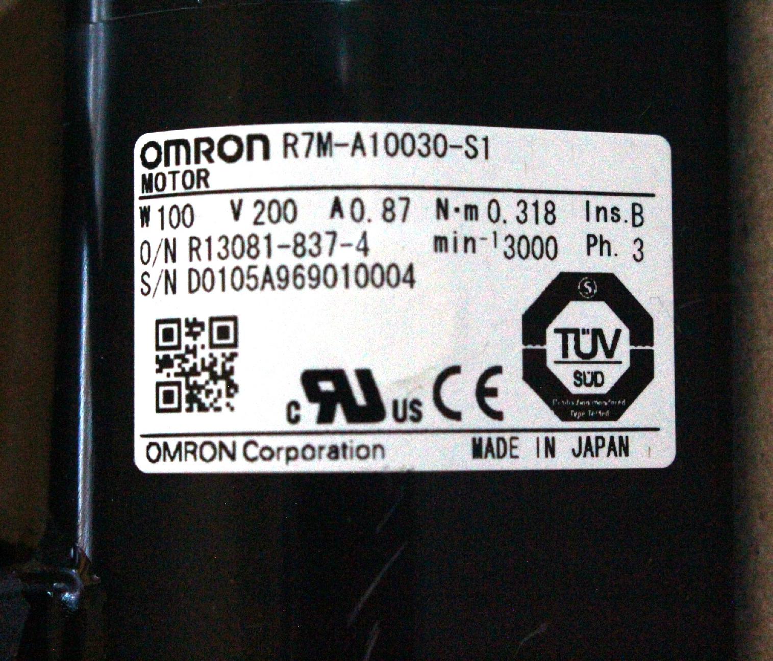 AC szervomotor szervómotor szervo motor 100w Omron - 4. kép