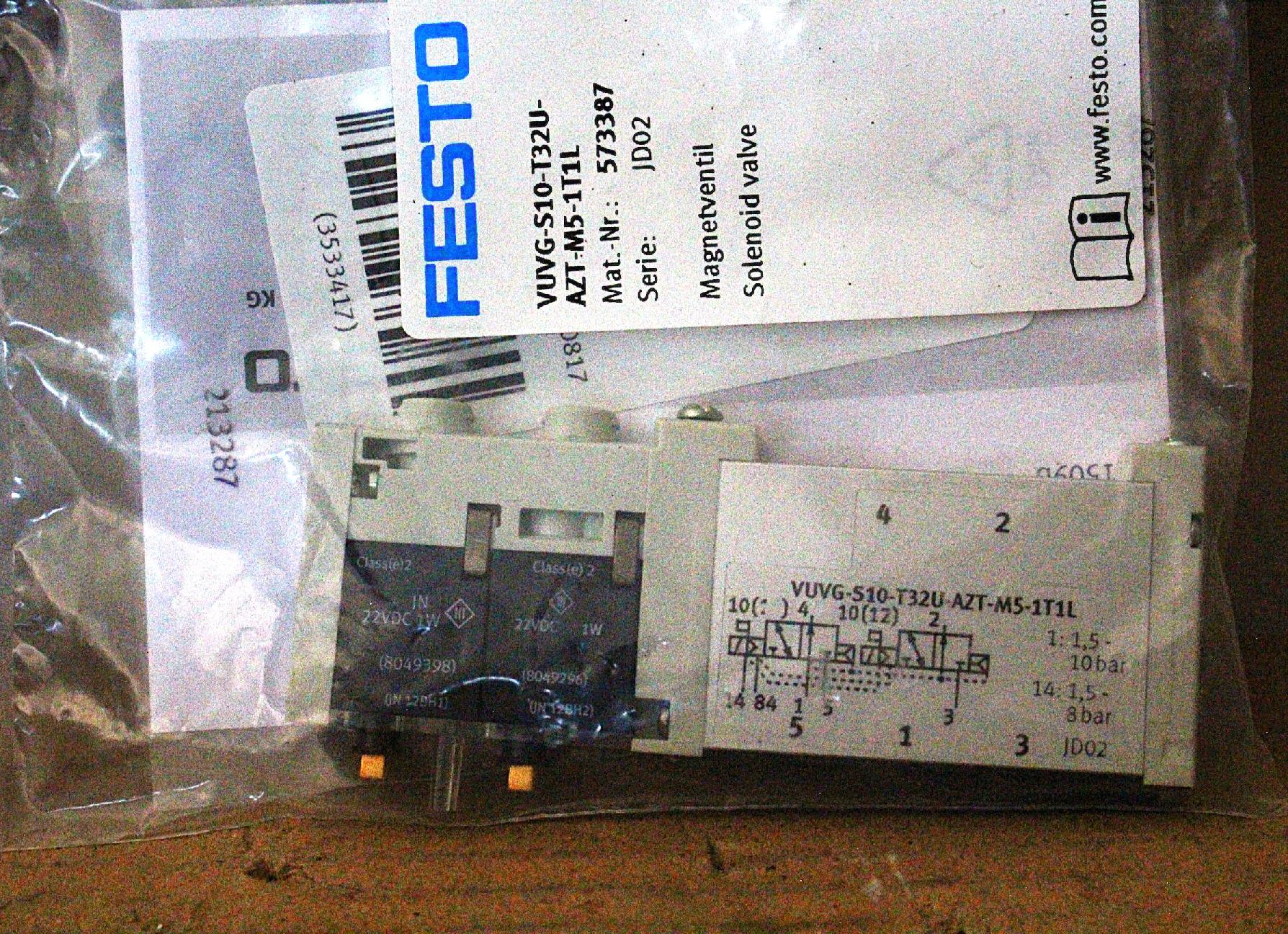 Mágnesszeleptömb pneumatikus 2*3/2 új Festo