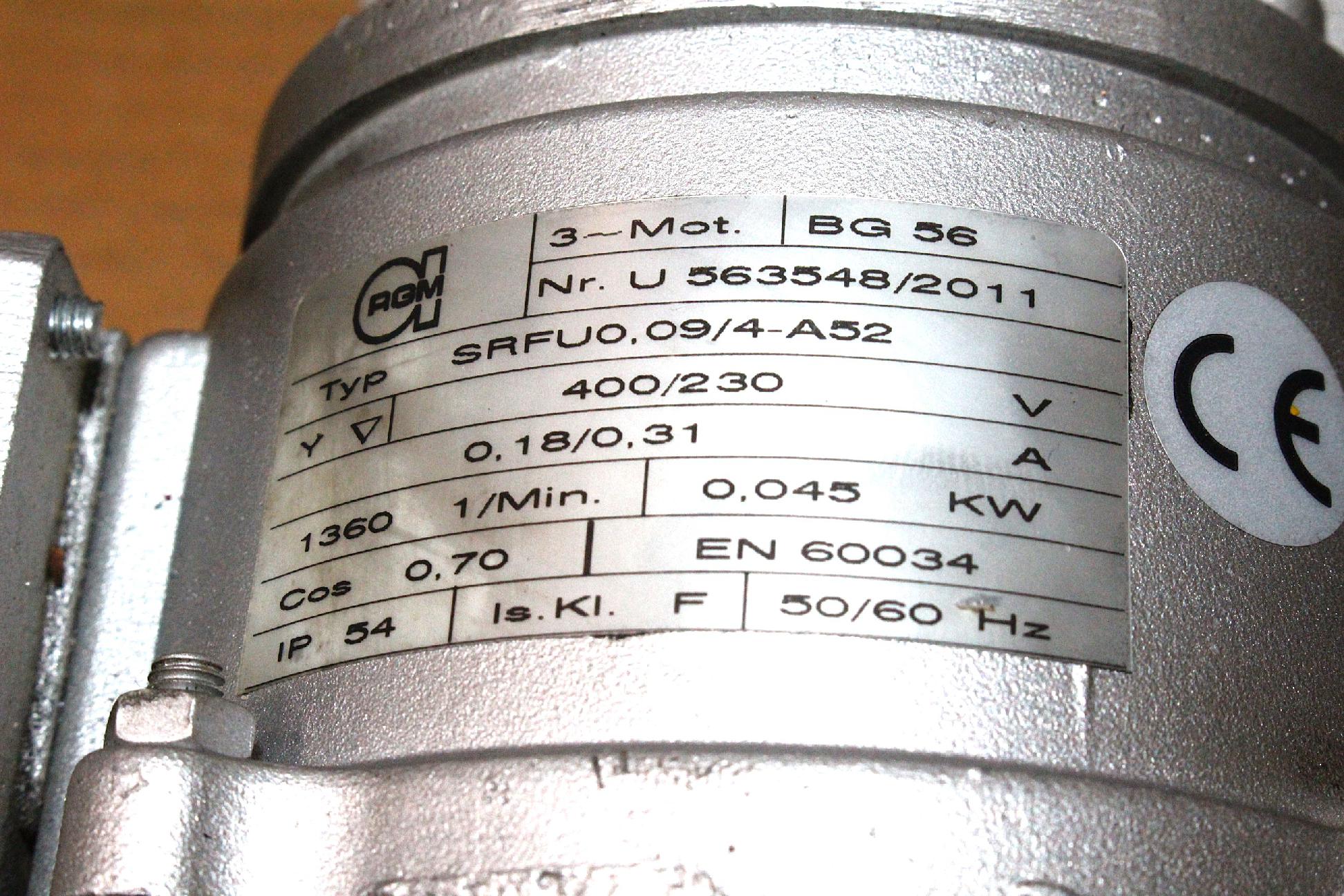Hajtóműves villanymotor 0,045kw Ruhrgetriebe - 3. kép