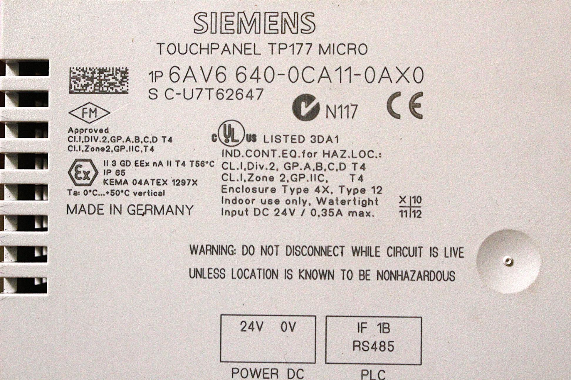 HMI érintőképernyő LCD kijelző vezérlő operátor panel Siemens - 6. kép