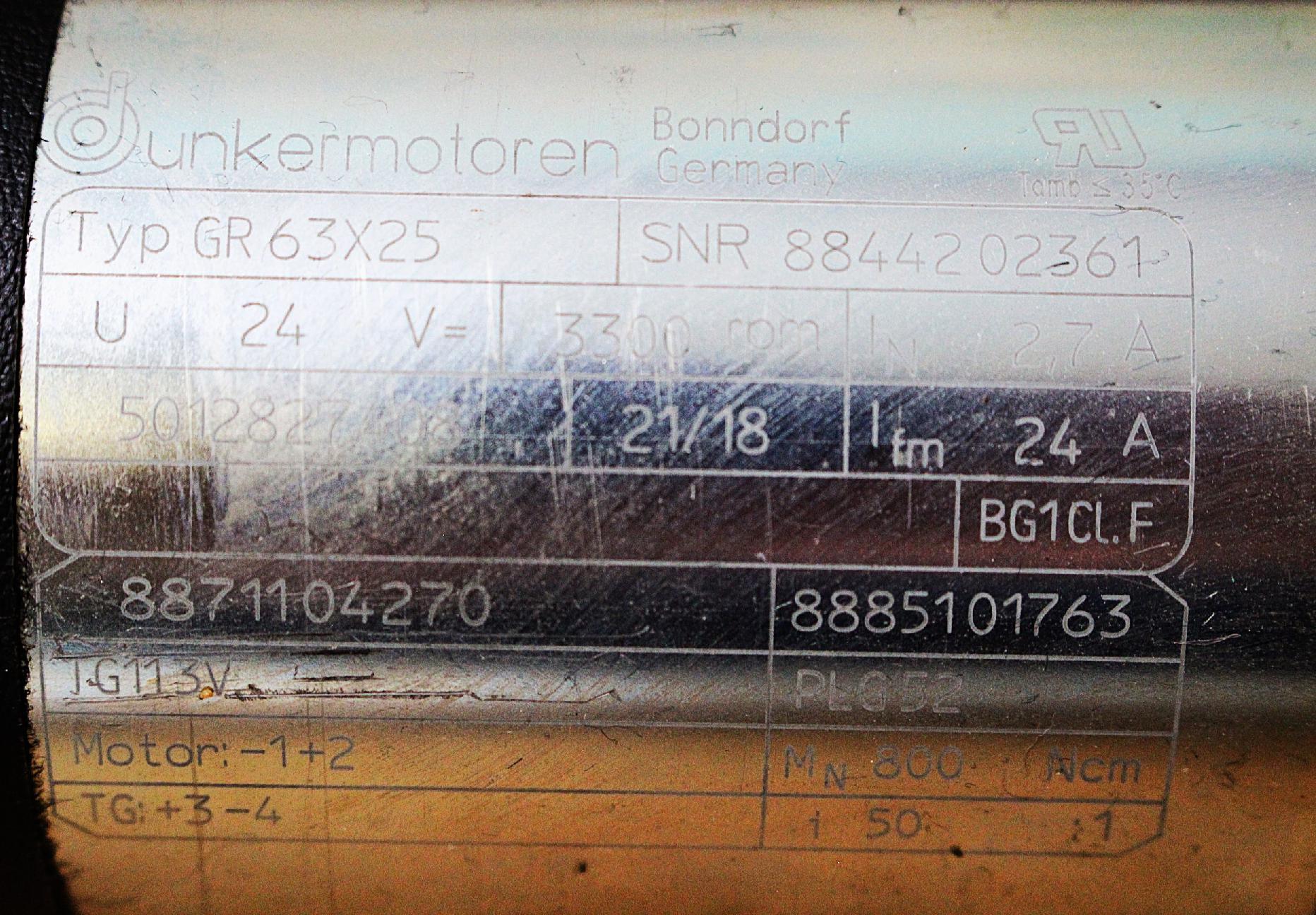 Hajtóműves villanymotor 24Vdc Dunkermotoren - 2. kép