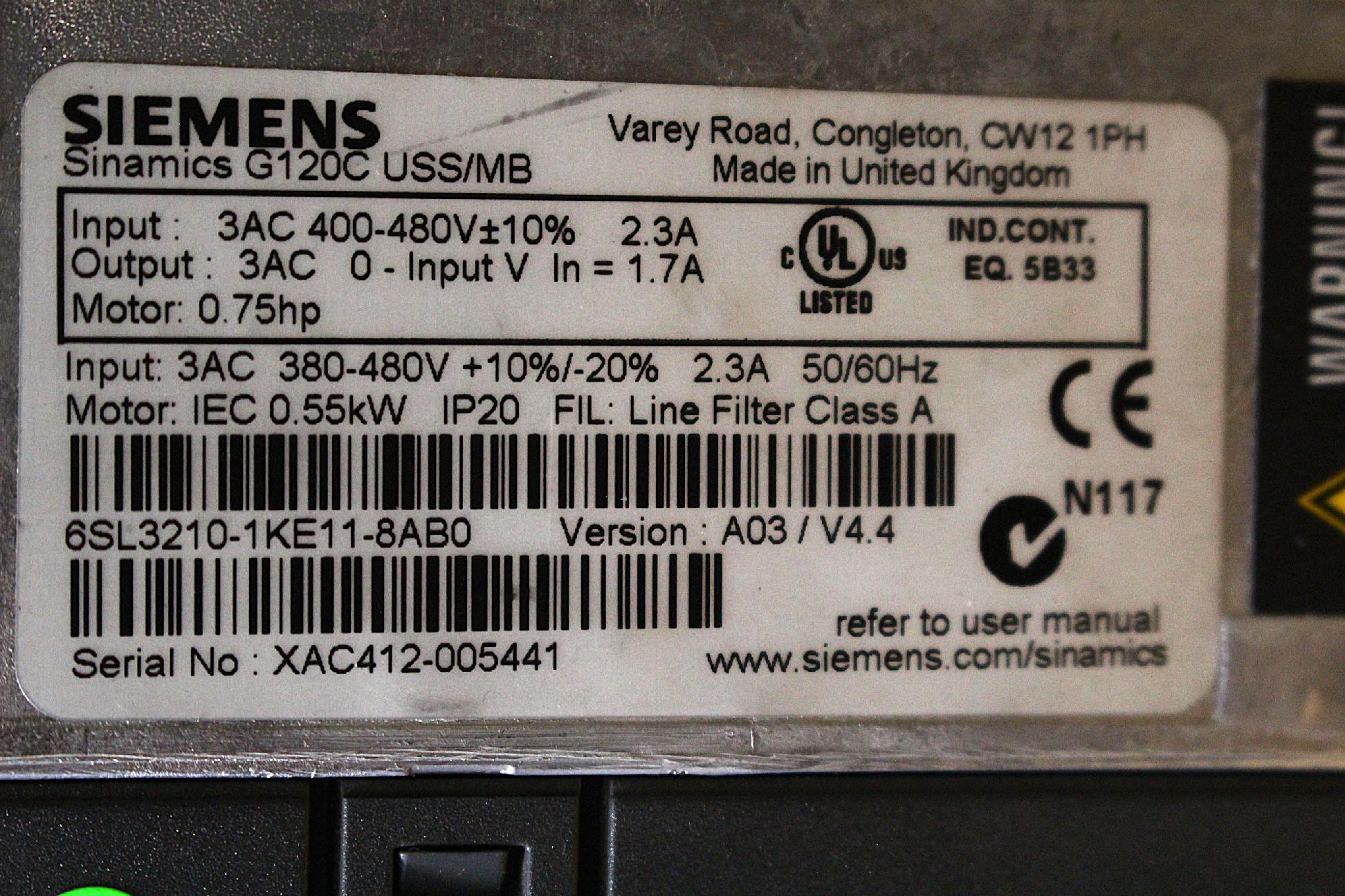 Inverteres meghajtó frekvenciaváltó Siemens Sinamics G120C - 5. kép