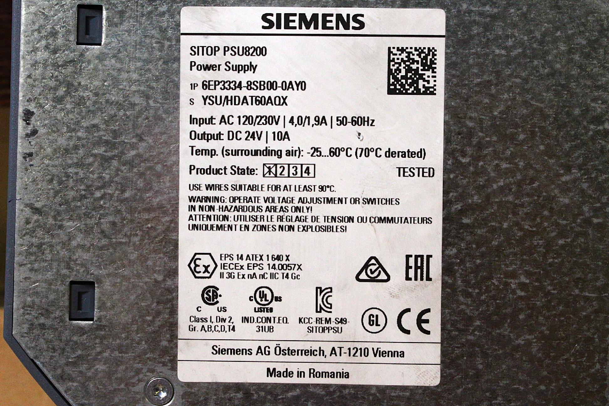 Tápegység 24Vdc 10A 240W Siemens Sitop - 4. kép