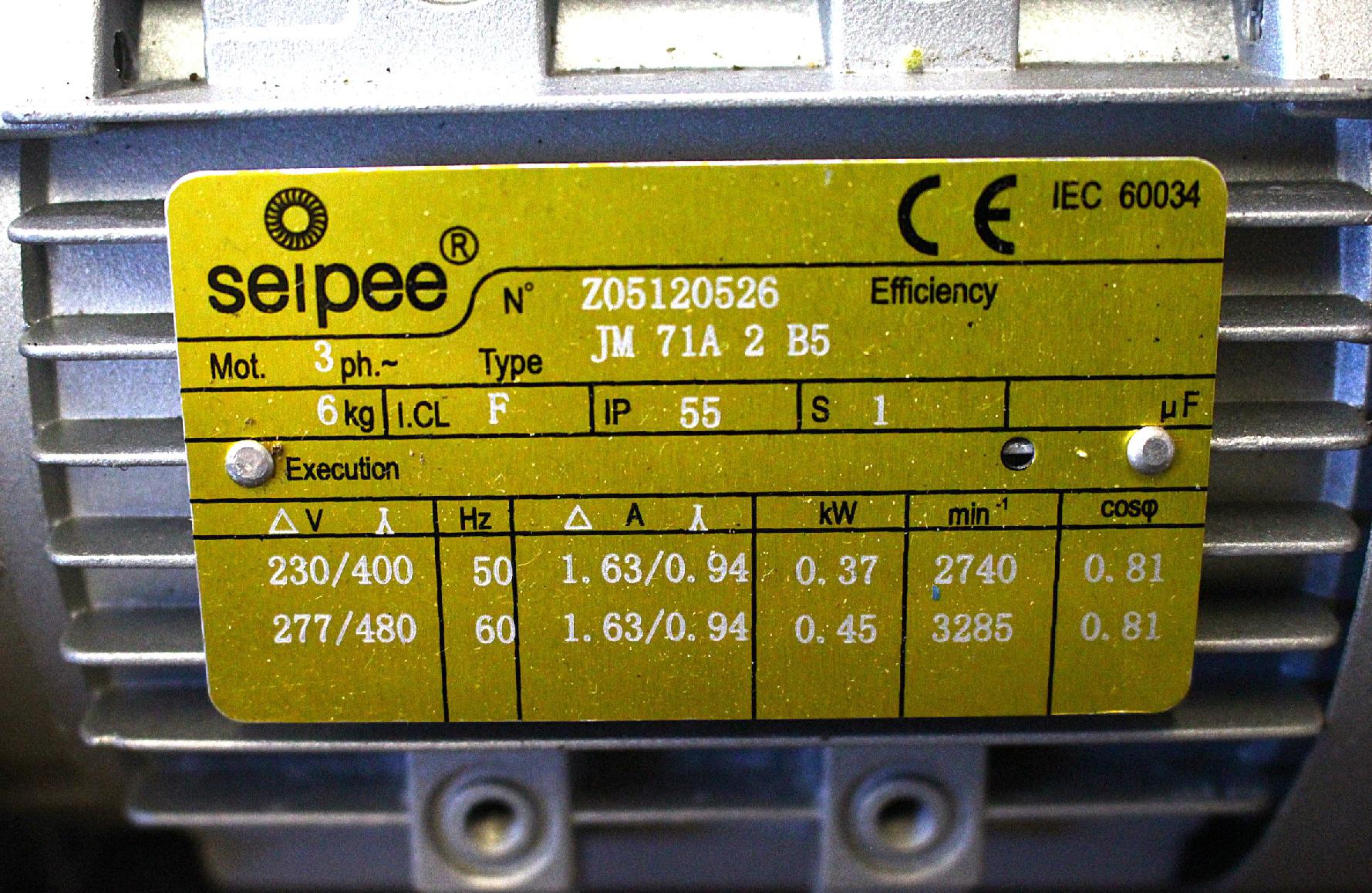 Hajtóműves villanymotor 0,37kw - 2. kép