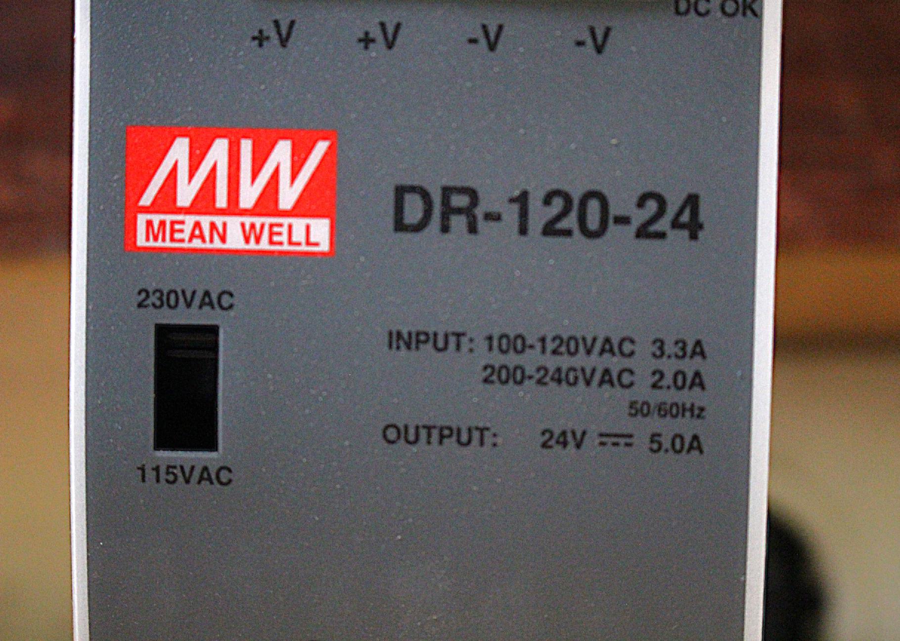 Tápegység 24Vdc 120W új Mean Well - 5. kép