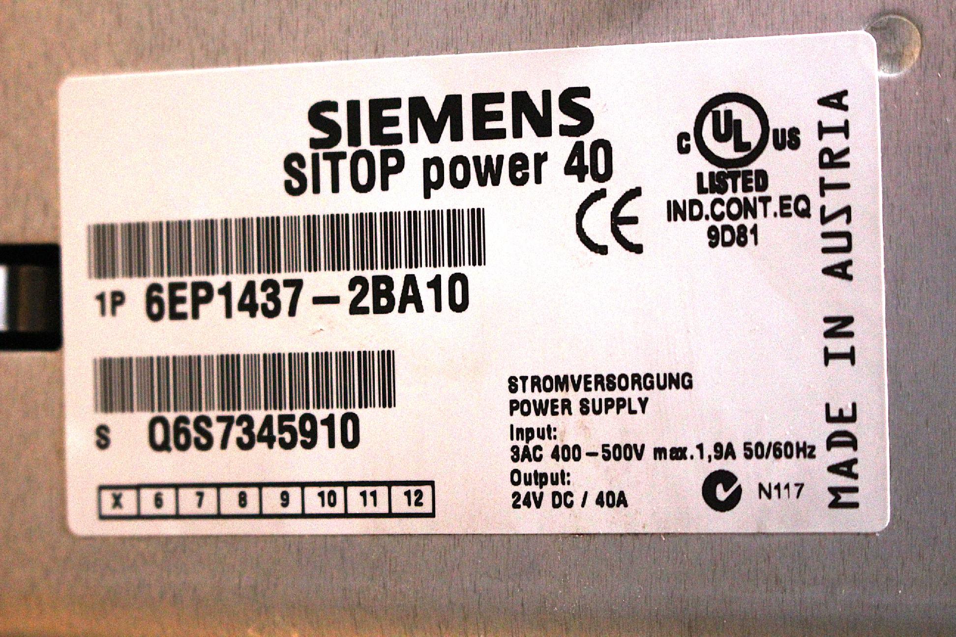 Ipari tápegység 24Vdc 40A 960W új Siemens Sitop - 4. kép