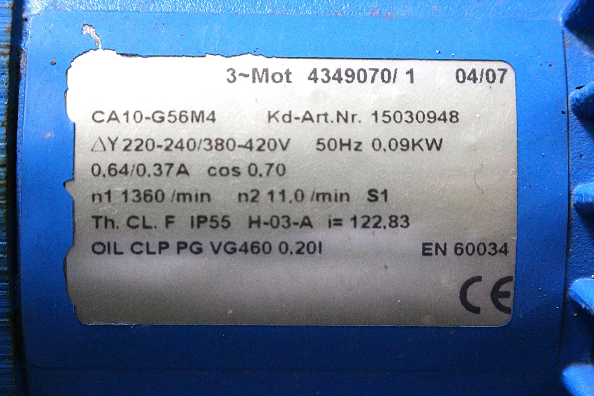 Hajtóműves villanymotor 90W Flender - 2. kép