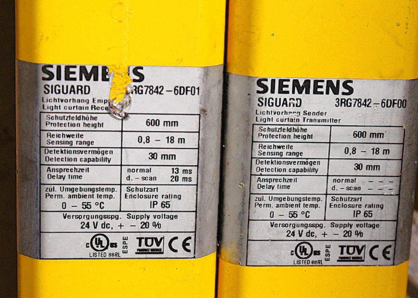 Biztonsági fényfüggöny ipari fénykapu adó-vevő Siemens - 10. kép