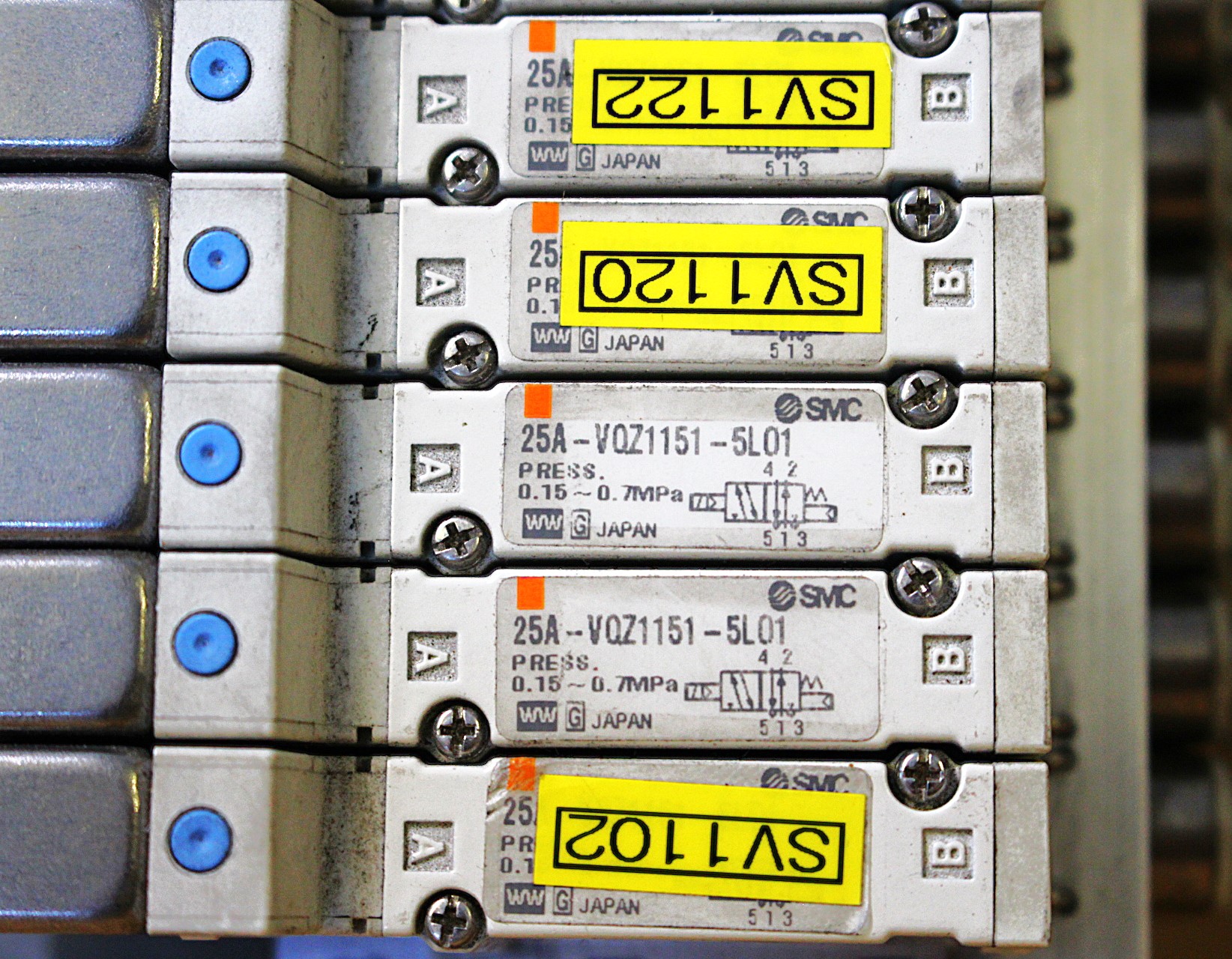 Mágnesszeleptömb pneumatikus 5/2 SMC - 5. kép