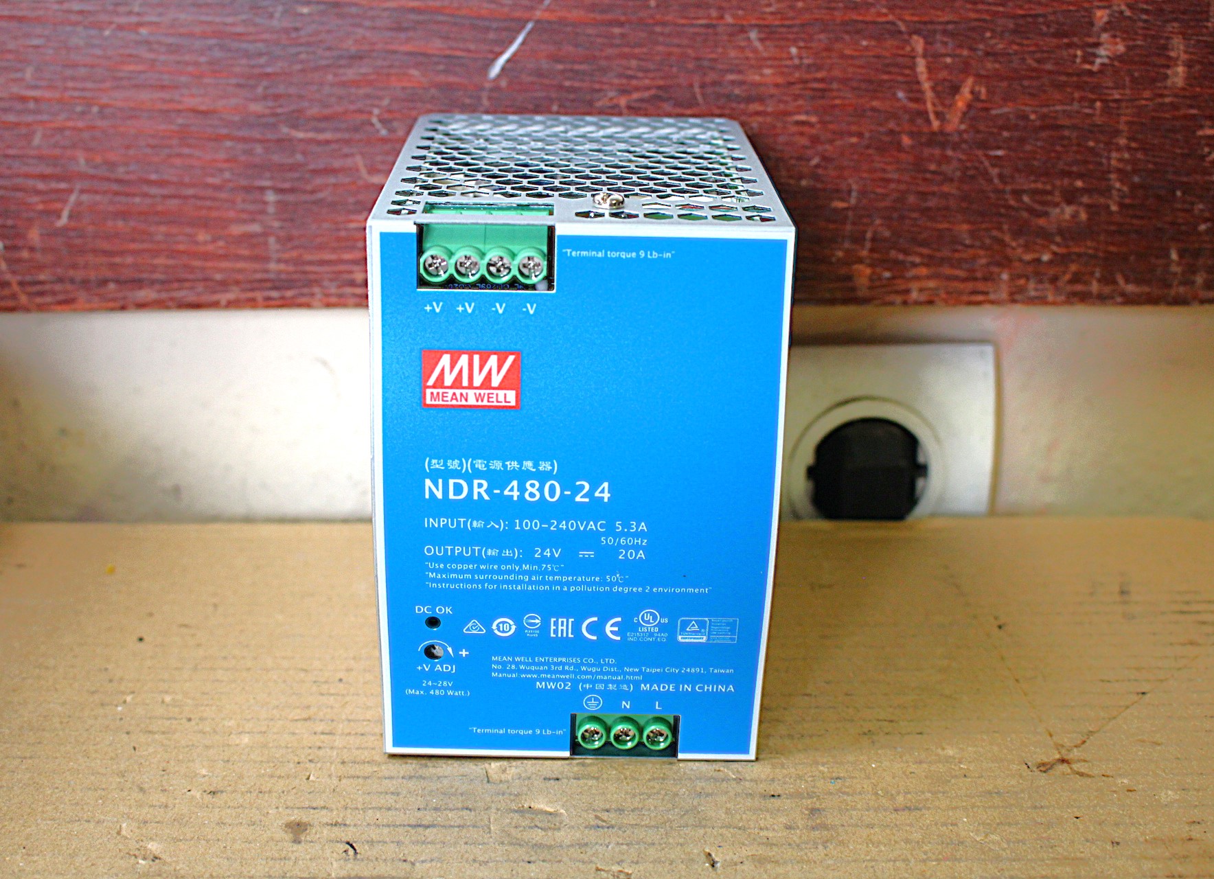 Ipari tápegység 24Vdc 480W Mean Well új - 2. kép