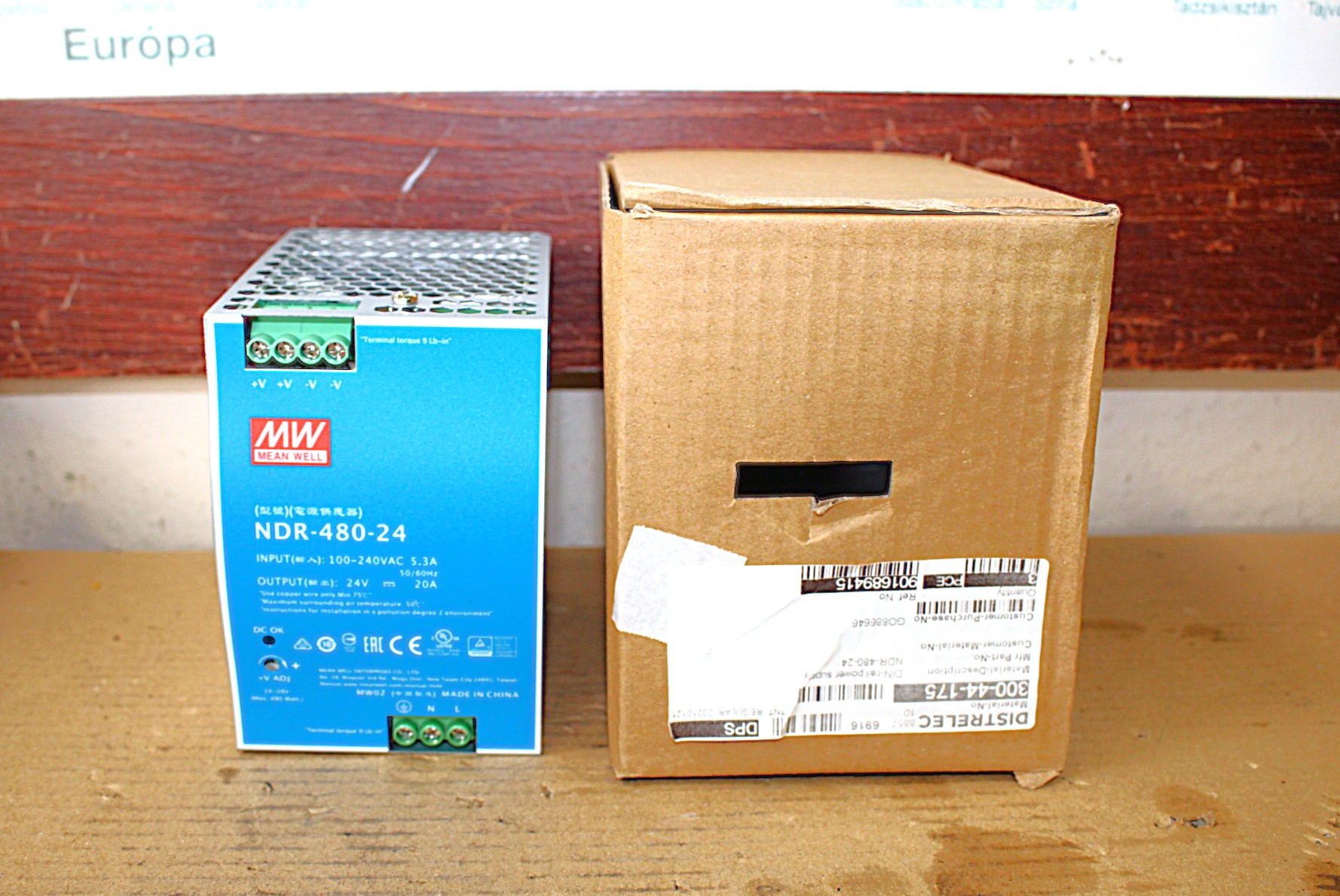 Ipari tápegység 24Vdc 480W Mean Well új