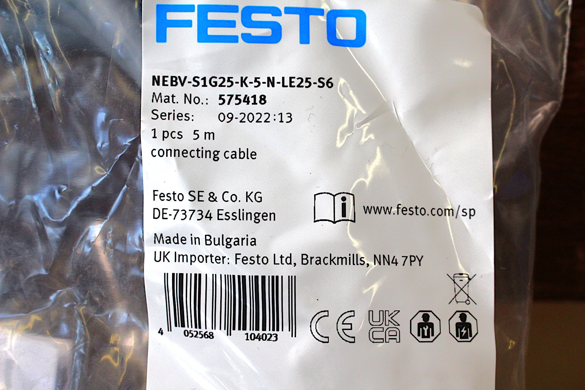 Csatlakozó vezeték kábel új Festo - 2. kép