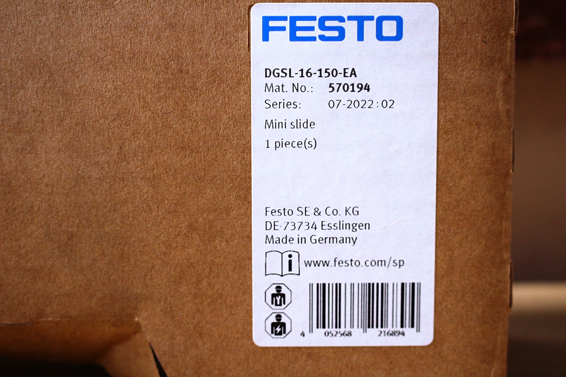 Pneumatikus csúszó egység lineáris mozgatás mini szán új Festo - 4. kép